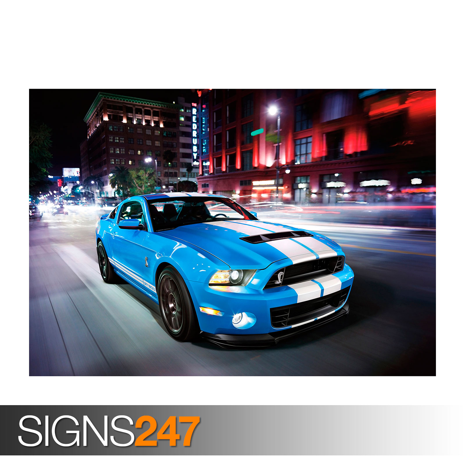 FORD SHELBY GT500 (0178) Car Poster - Picture Poster Print Art A0 A1 A2 ...