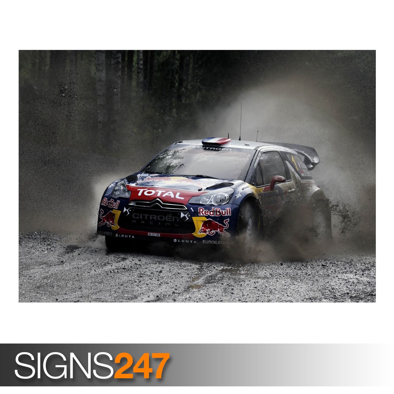 CITROEN RALLY WRC REDBULL (AA460) CAR POSTER - Poster Print Art A0 A1 ...