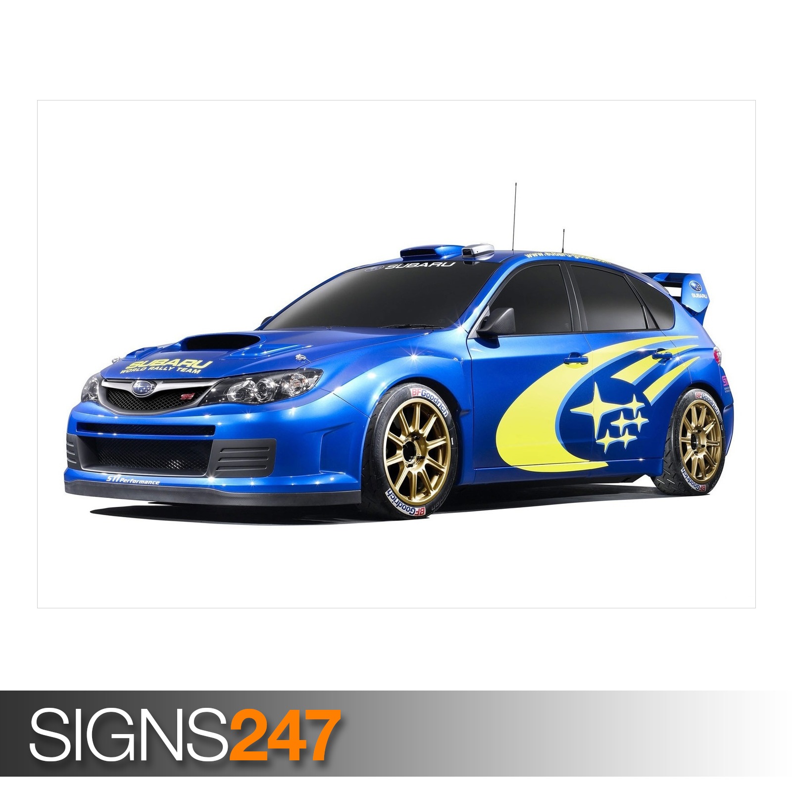 SUBARU STI RALLY CAR (AA873) CAR POSTER - Photo Poster Print Art A0 A1 ...