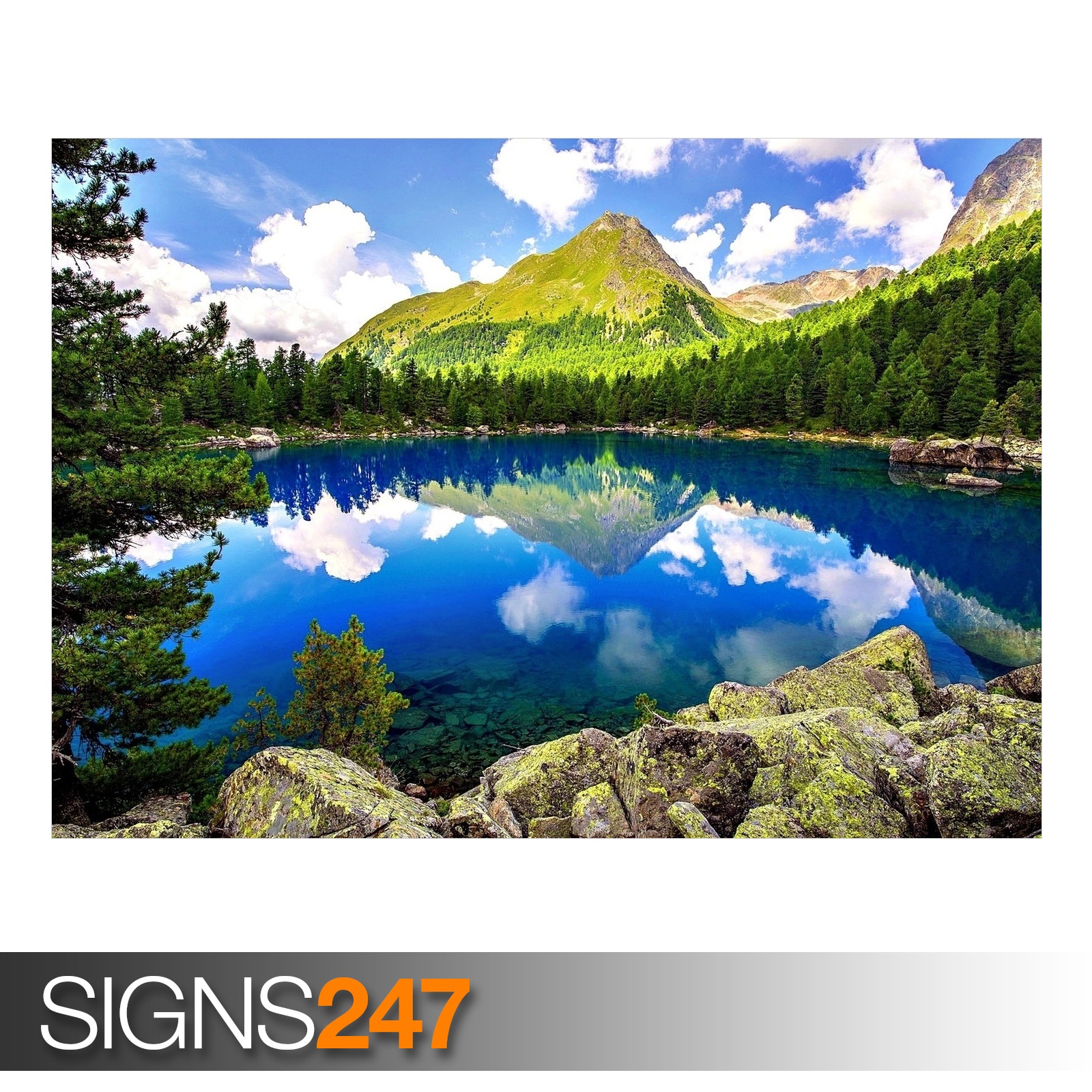SPRING MOUNTAIN LANDSCAPE (AE010) NATURE POSTER - Poster Print Art A0 ...